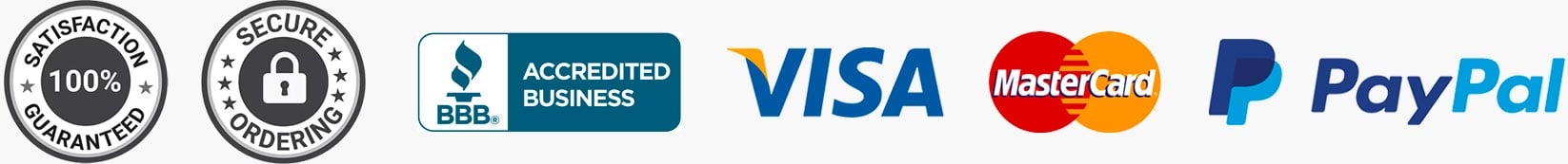 Trusted payment methods and secure checkout badges