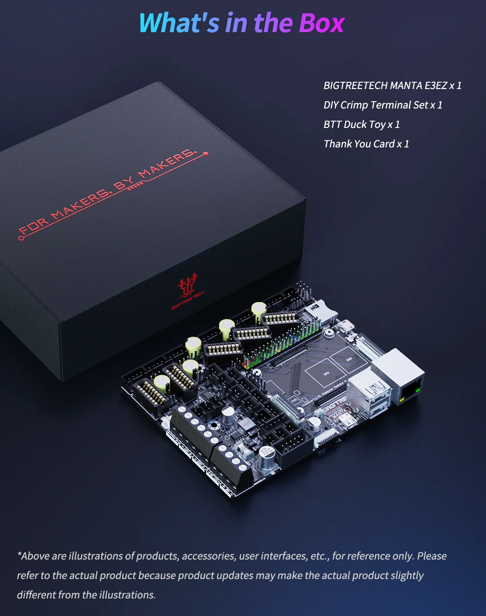 BIGTREETECH Manta E3EZ + TFT35 SPI + EZ2209 Drivers - Complete Klipper Upgrade Kit For Ender-3