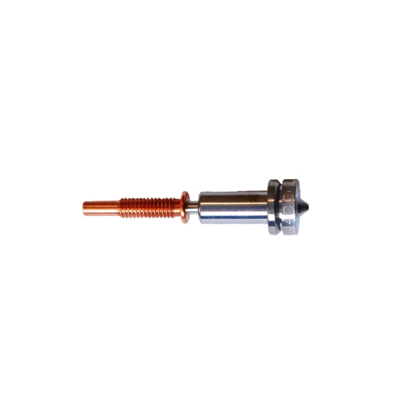 High-Temperature Nozzle for welding, with copper and steel components, designed for high temperature applications.