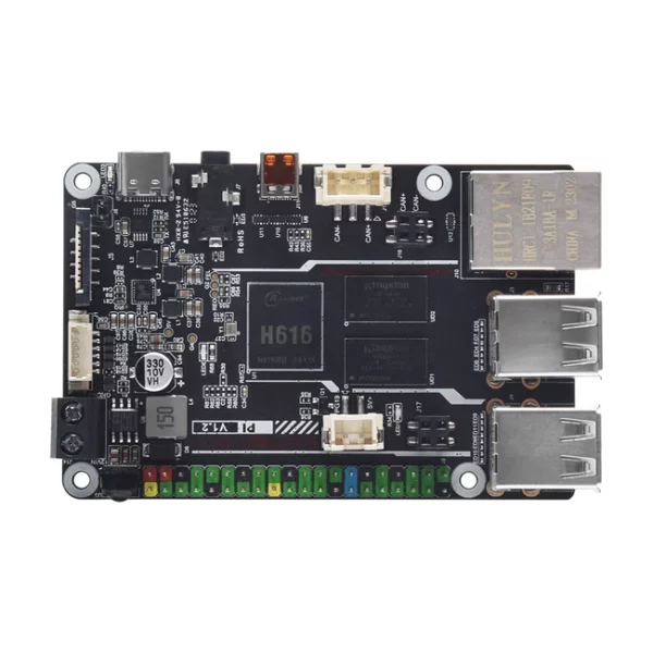 BIGTREETECH BTT Pi V1.2: A black circuit board featuring the BIGTREETECH BTT Pi V1.2, with various ports and components.
