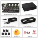 BigTreeTech ERCF Control Board MMB CAN V1.0 with cables, jumpers, and a rubber duck.