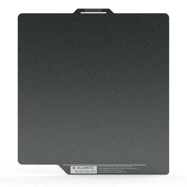 BIQU Panda Buildplate with Cryogrip Textured coating, durable and heat-resistant steel sheet for 3D printers.