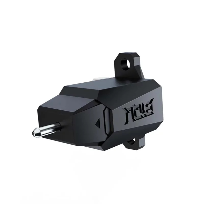 BIGTREETECH MicroProbe V2 Auto Leveling Sensor. Black 3D printer sensor with silver probe for precise bed leveling.