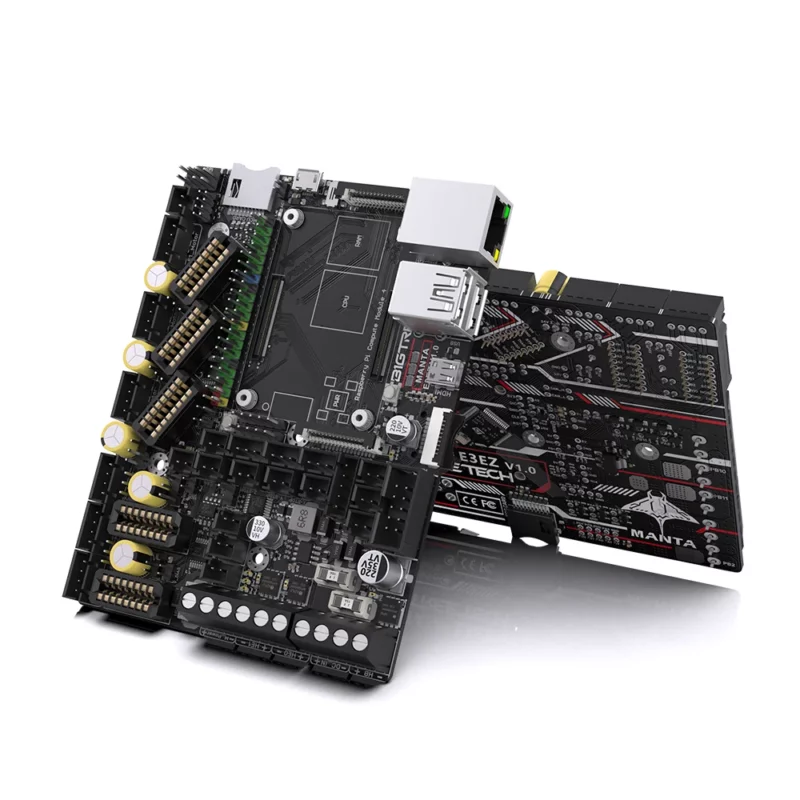 BIGTREETECH Manta E3EZ 32Bit Motherboard. 3D printer upgrade with Raspberry Pi compatibility.