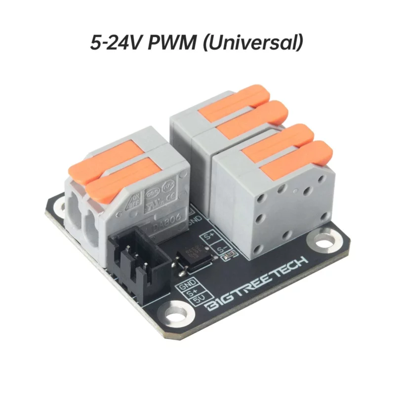 BIQU Universal Turbo Kit: 5-24V PWM board with screw terminals for easy Universal connections