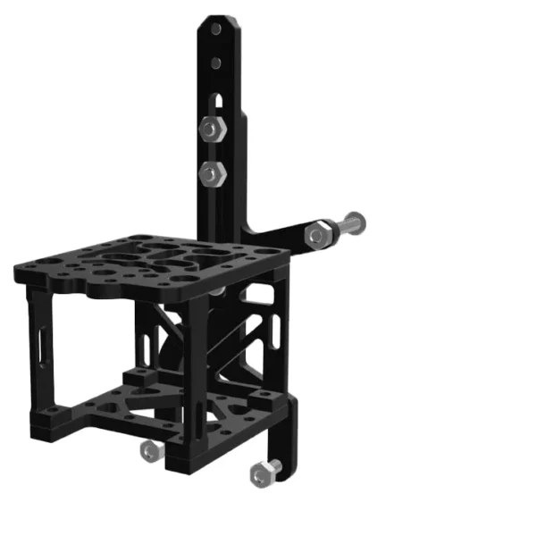 Mellow CNC Aluminium VzBoT 330/235 Printhead Bracket. Black CNC-machined bracket for 3D printer hotend and extruder.