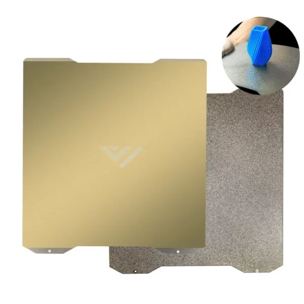 Mellow Double Sided PEI Spring Steel Sheet for 3D Printing: Textured and smooth surface with magnetic sticker for easy print removal