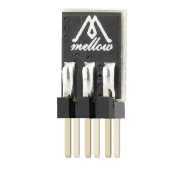 Mellow Fly Fan Mos Board: Black electronic component with "mellow" logo, pins, and connectors for 3D printer cooling