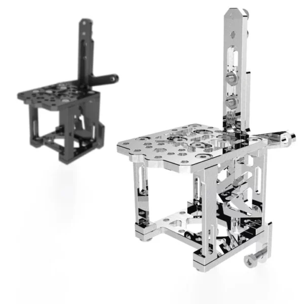 Mellow CNC Aluminium RatRig and Hevort Printhead Bracket for 3D printers. Metal bracket with multiple holes and slots.