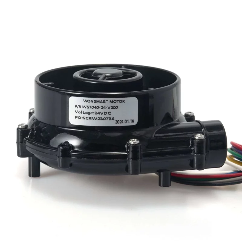 BIQU Universal Turbo Kit: Black WONSMART MOTOR with attached wires. Voltage: 24VDC