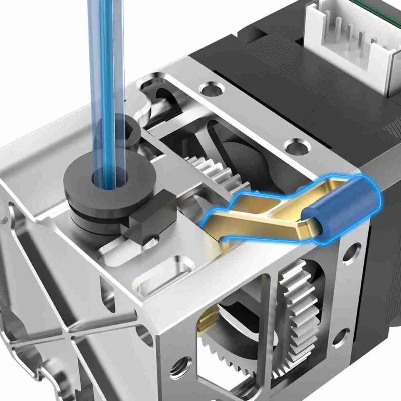 BIQU H2 V2X Extruder for Voron StealthBurner EVA V3 Printhead, 3D printer component, highlighted blue.
