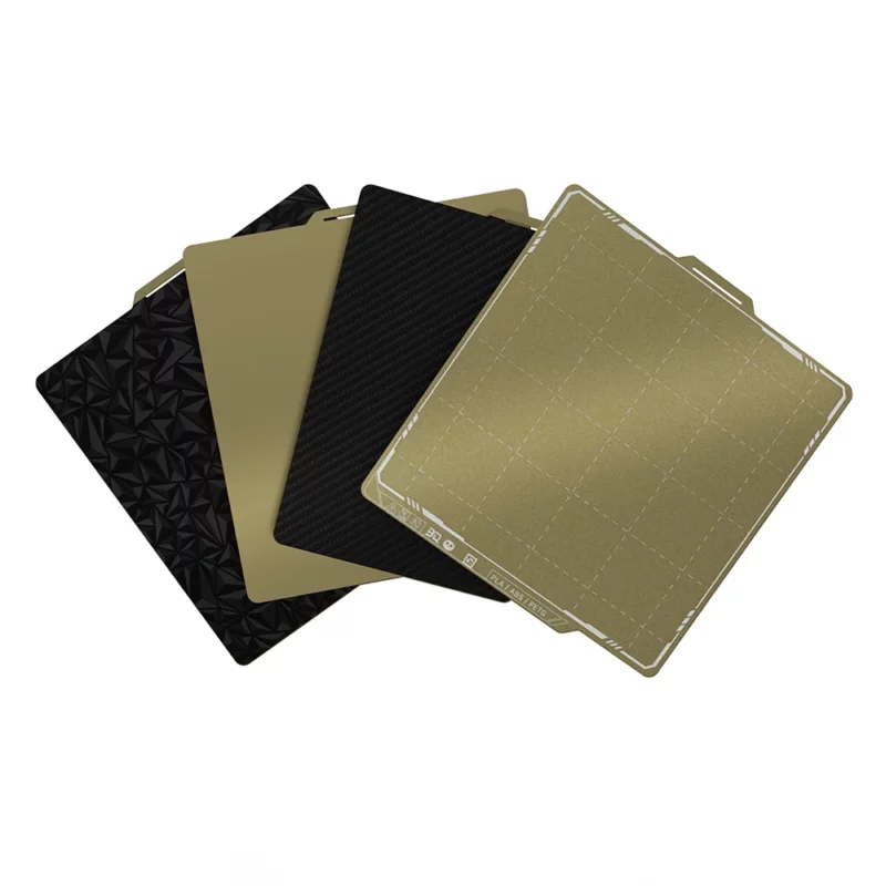 Panda Buildplate Textured & smooth PEI for 3D printing. Includes various surfaces for optimal adhesion and print quality.