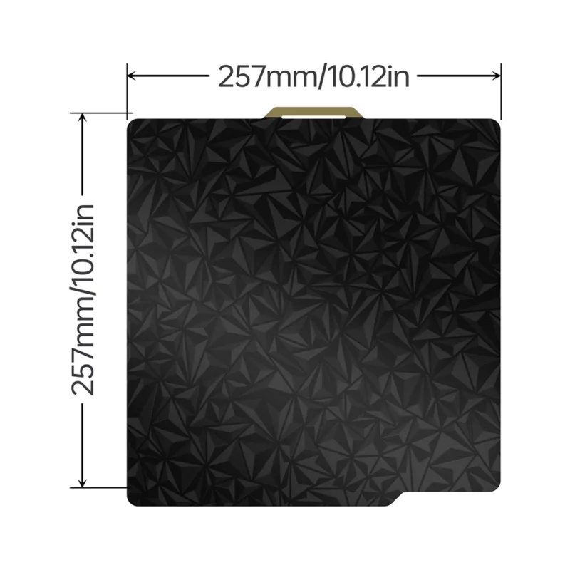 Panda Buildplate: Black textured surface with dimensional design, perfect for 3D printing.