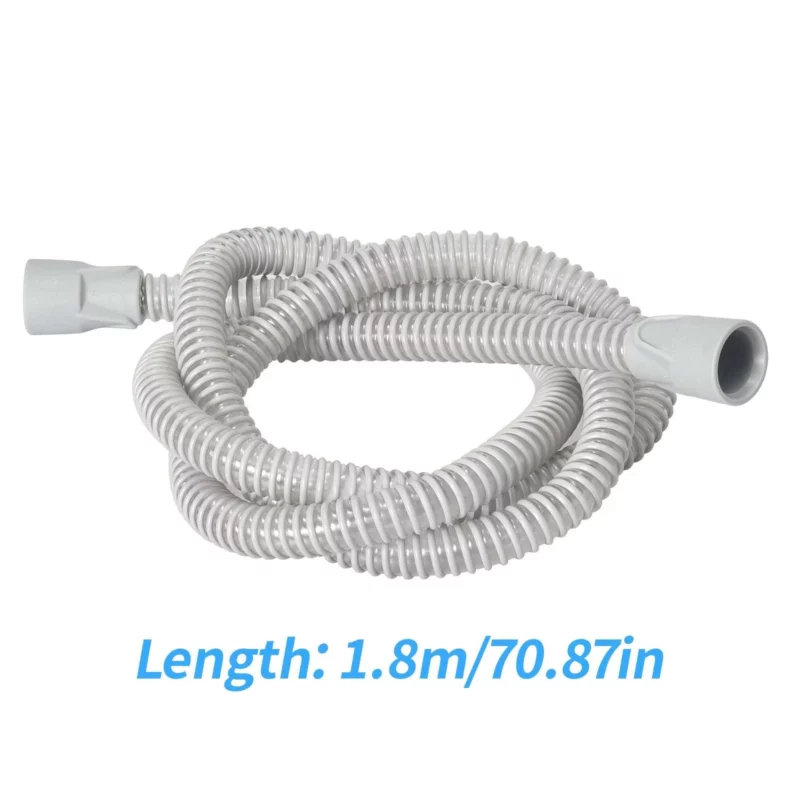 CPAP Tubing, Universal, flexible grey tubing with connectors for CPAP machines, 1.8m/70.87in