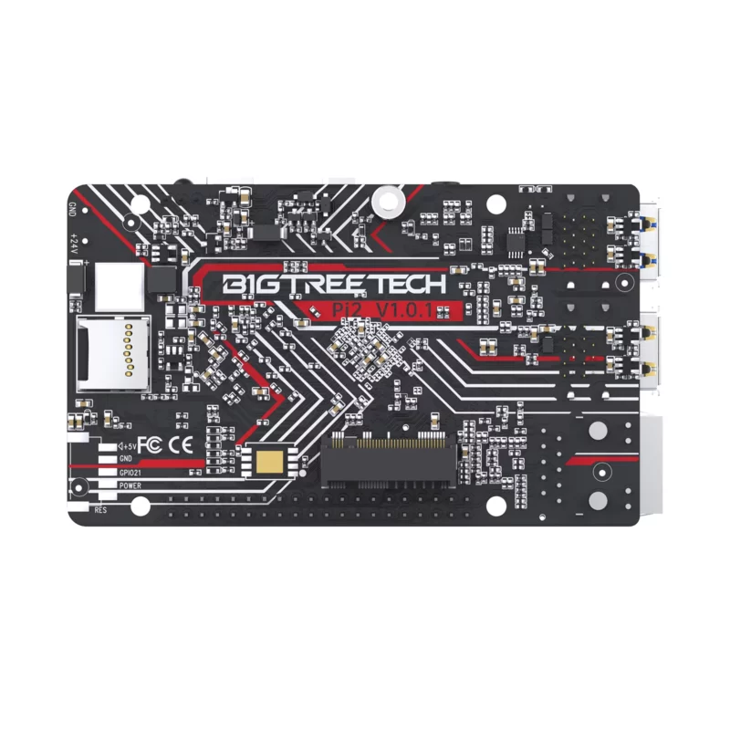 BigTreeTech PI 2 CB2 circuit board with black and red design, featuring multiple connectors