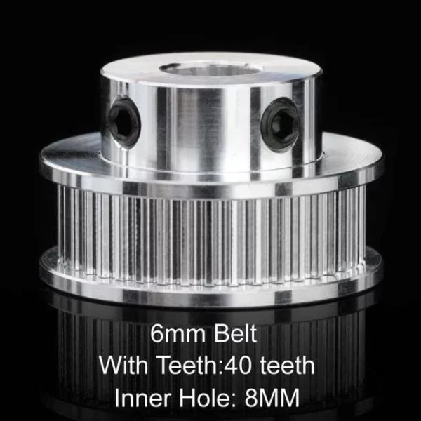 Mellow 3D Printer 40T GT2 Timing Pulley for 6mm Belt, 8mm Bore. 3D printer part.