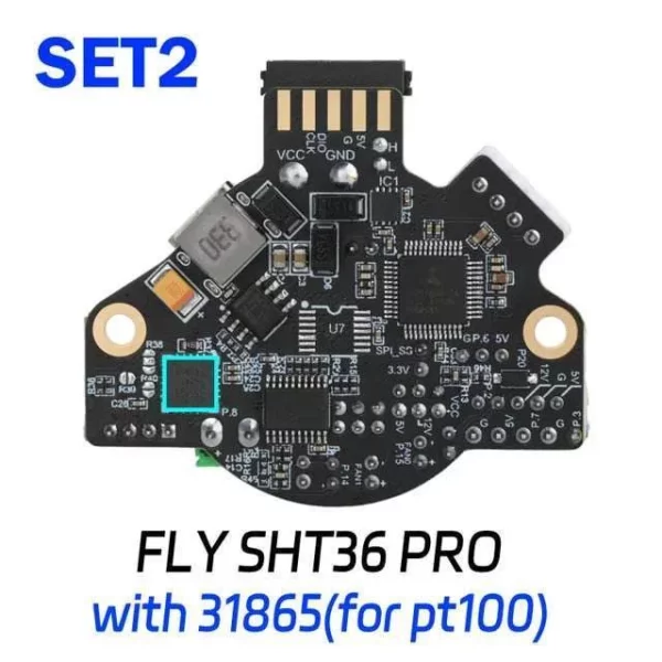 Mellow Fly-SHT36 PRO V1 Board. 3D printer controller board for Klipper with PT100 sensor support and 1M Can Cable.