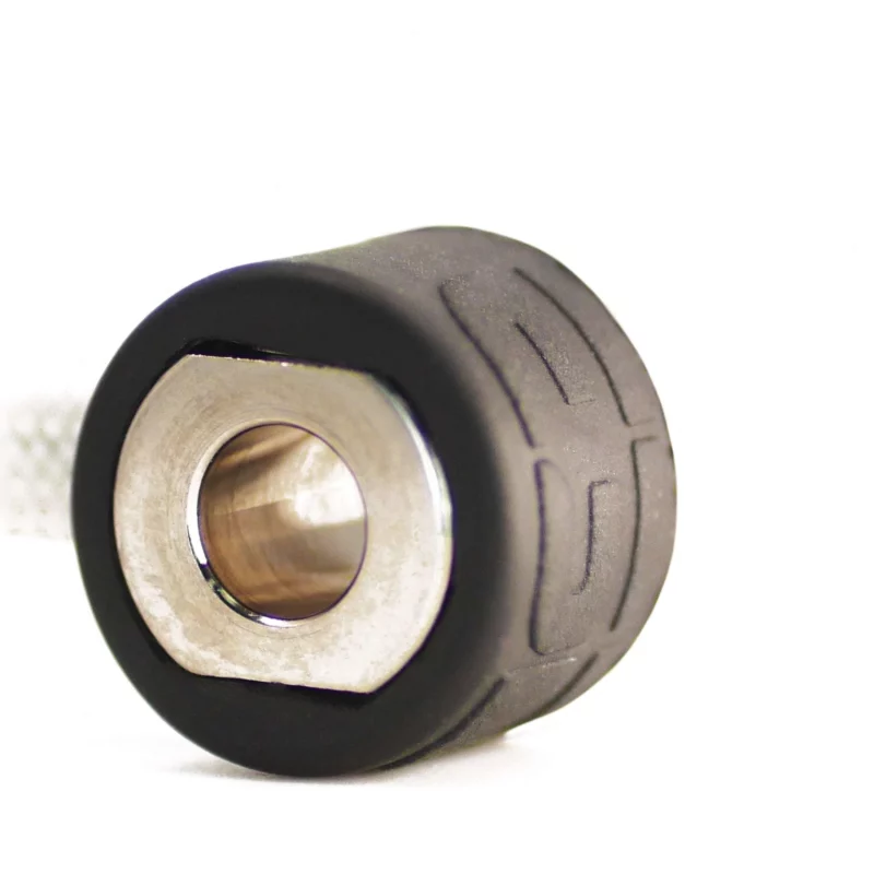 Revo HeaterCores: Black rubbery cylinder with a metallic center and grooves for optimal performance.