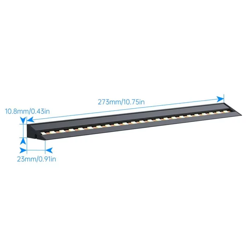 Panda Lux LED Upgrade Kit. 273mm/10.75in LUX LED light strip with dimensions visible.