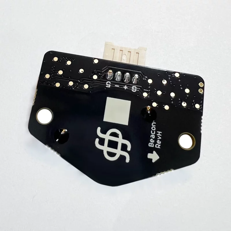 Beacon 3D Sensor Surface Scanner REV H circuit board. Black PCB with connector, part of the Beacon 3D Sensor system.