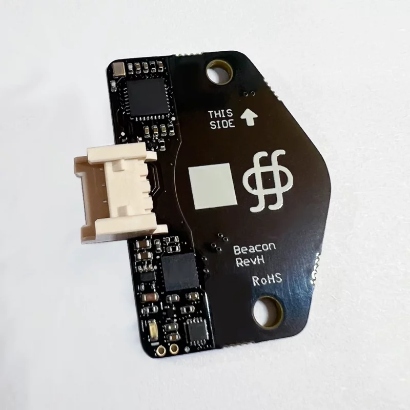 Beacon 3D Sensor Surface Scanner REV H circuit board with connector, featuring the Beacon 3D Sensor technology.