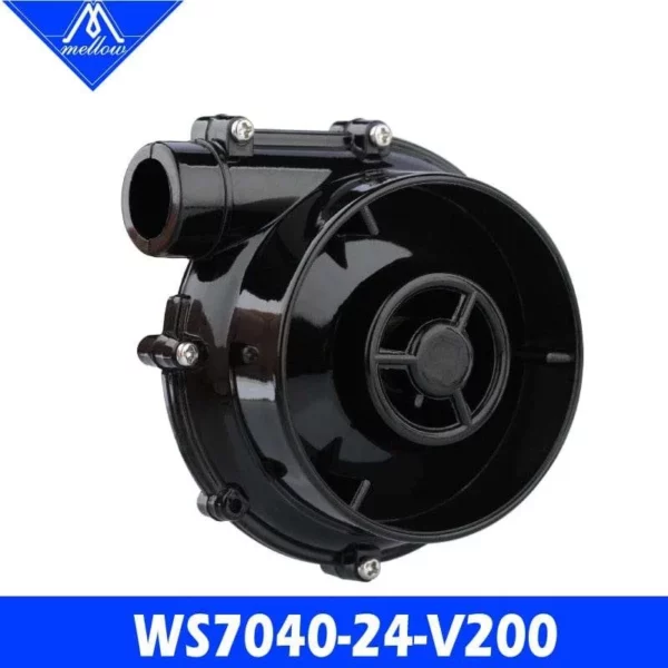 Mellow 24V Brushless Centrifugal Air Blower DC WS7040 Blower Fan, black, for various applications
