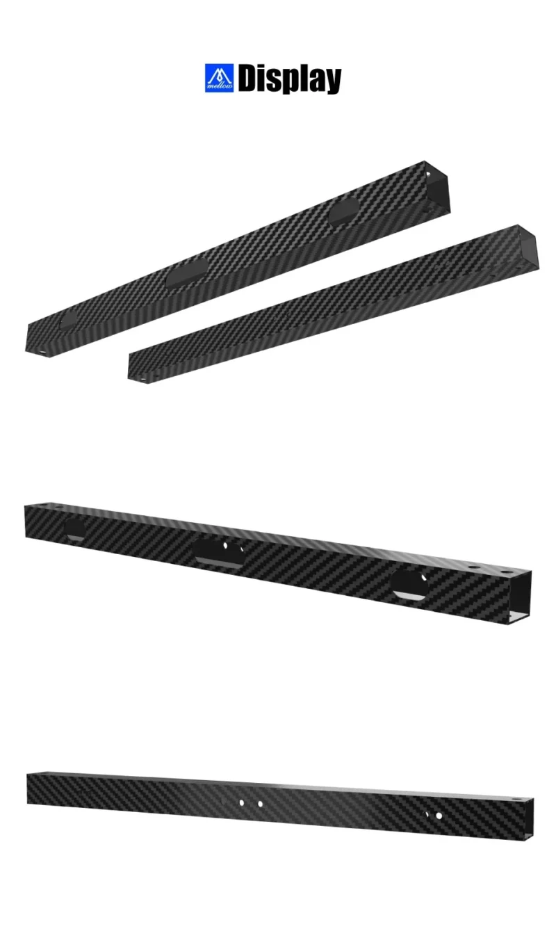 CNC Voron 2.4 CF-Tube Drilling Carbon Fiber Square Tube for lightweight CNC projects, compatible with MGN9 and MGN12