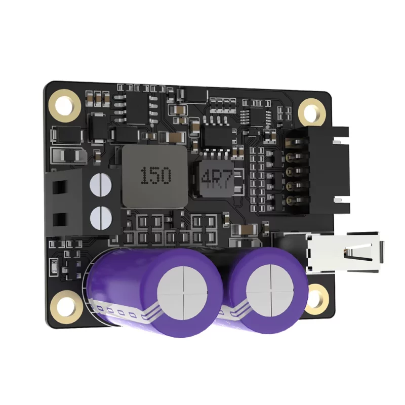 BigTreeTech SKSM V1.0: Electronic circuit board featuring USB port, capacitors, and connectors for various applications.