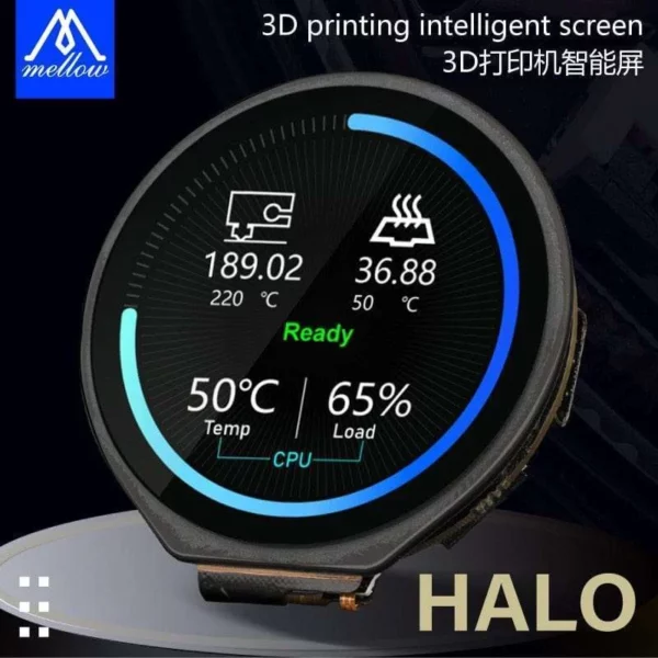 Mellow 1.28-inch FLY-HALO WiFi IPS Smart Circular Touch Screen with 3D printing display
