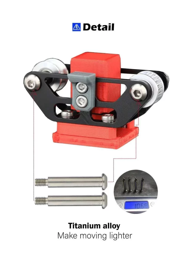 Mellow CNC VzBoT Vz235 3D Printer component with titanium bolts. Improves movement. #VZBot VZ235