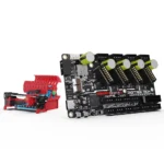 BigTreeTech ERCF Control Board MMB CAN V2.0 with a red 3D printer component, highlighting its application in 3D printing.