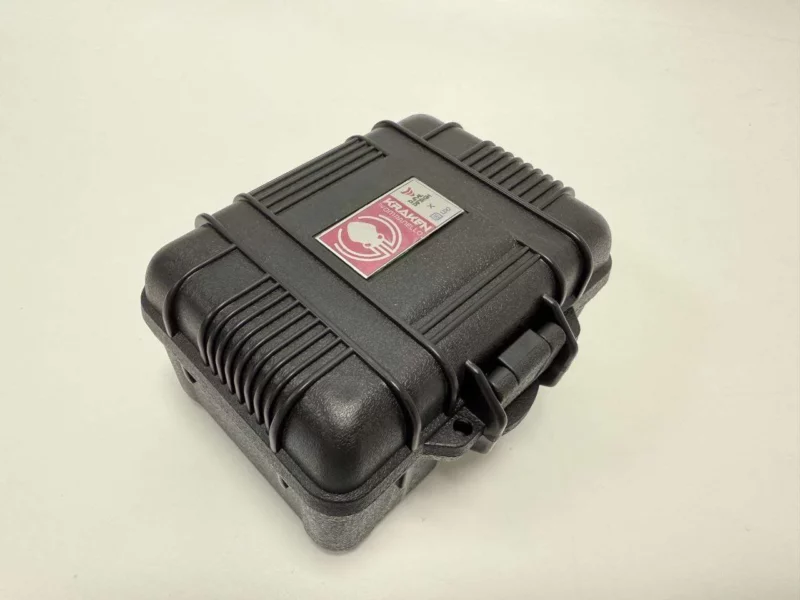 Kraken Motors - High Torque Stepper Motors by Devil Design. Rugged black case with the Kraken logo for motor protection.
