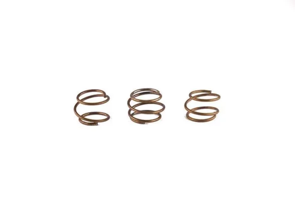 Revo Spring Triple Pack: Three bronze compression springs, ideal for various mechanical applications.