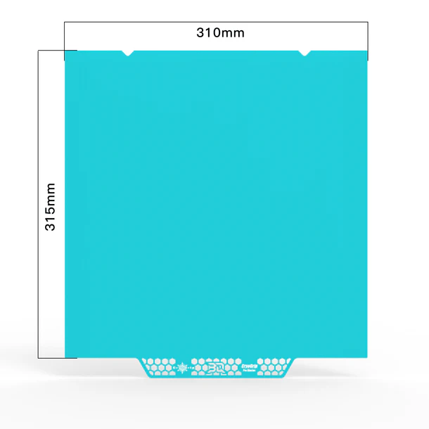 BIQU CryoGrip Pro Glacier Buildplate: 310x315mm blue build surface for 3D printing with BIQU CryoGrip technology.