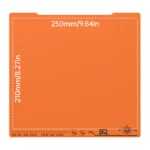 BIQU CryoGrip Pro Glacier Buildplate, 250x210mm orange print surface.