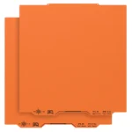 BIQU CryoGrip Pro Glacier Buildplate: Orange 3D printer build surface for PLA and PETG filaments.