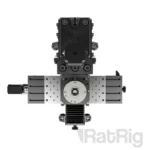Rat Rig Mill: Top-down view of a precision milling machine, featuring a robust build and intricate mechanical components.