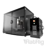 Rat Rig Mill CNC machine with enclosure for safe and precise milling. Features include a control panel and handles.