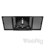 Rat Rig Mill CNC machine with enclosure. Black frame, clear doors, and internal components visible. Perfect for precision milling.