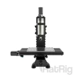 Rat Rig Mill CNC machine, black with silver cylinder and perforated work surface for precise milling and fabrication.