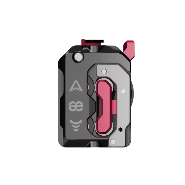 DXC Extruder: Black and gray metal tool with red accents, featuring a unique design with multiple components
