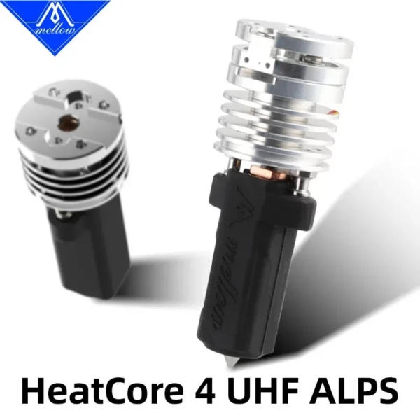 HeatCore 4 UHF ALPS Hotend: High-performance 3D printer hotend with integrated cooling and precise temperature control for optimal 3D printing.