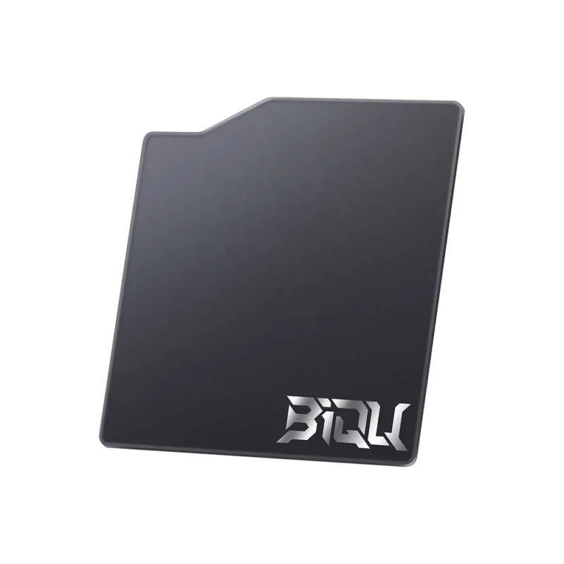 1060000791-PandaPurgeShield_1000_3 Panda Brush PX Panda Purge Shield Nozzle Wiper. Black nozzle wiper with silver Panda Brush PX logo, designed for 3D printing.