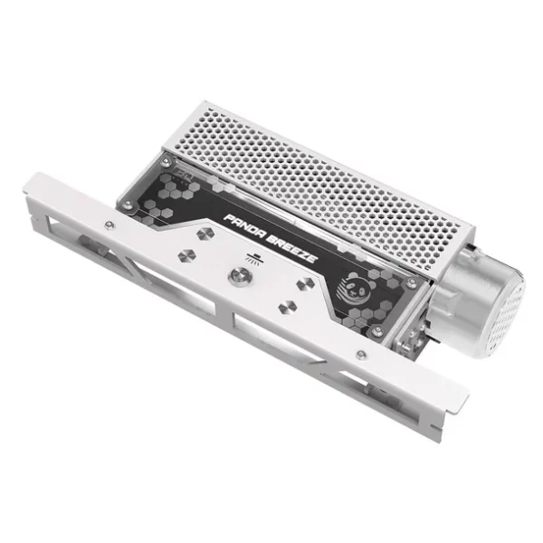 BIQU Panda Breeze Cross Flow Fan for Bambu Lab. White, perforated design for optimal airflow and cooling performance.