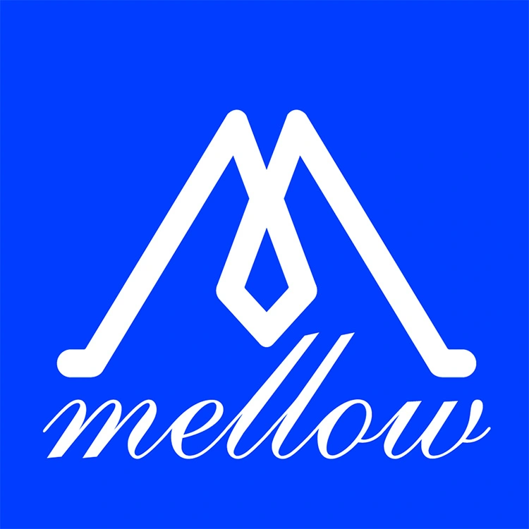 Mellow logo with white stylized 