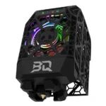 Panda_Jetpack_V2_ 03 Panda Jetpack V2: Black phone cooler with RGB lighting and panda logo, designed for mobile gaming