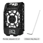 Panda_Jetpack_V2_ 07 Panda Jetpack V2 with 2.0mm hex key. Black casing with panda design and honeycomb pattern.