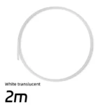 Star Shaped Japanese PTFE Tube 4mm OD: White translucent tubing coiled.