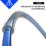 Flexible Star Shaped Japanese PTFE Tube 4mm OD inside metal tube, showing bend and flexibility.