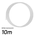 Star Shaped Japanese PTFE Tube, 4mm OD, white translucent tubing coiled